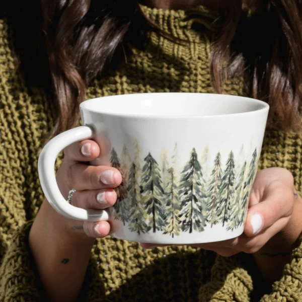 Set 2 Tazze Colazione Abeti - immagine 2